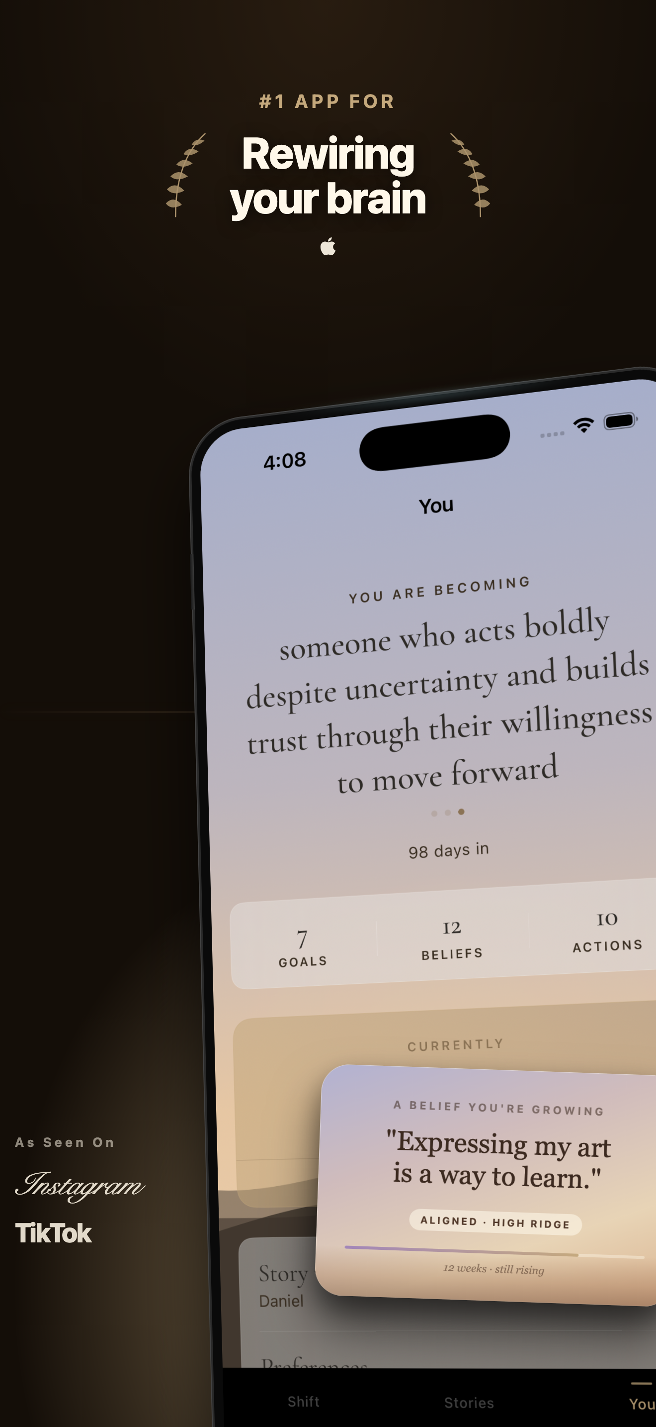 The You tab, your becoming identity